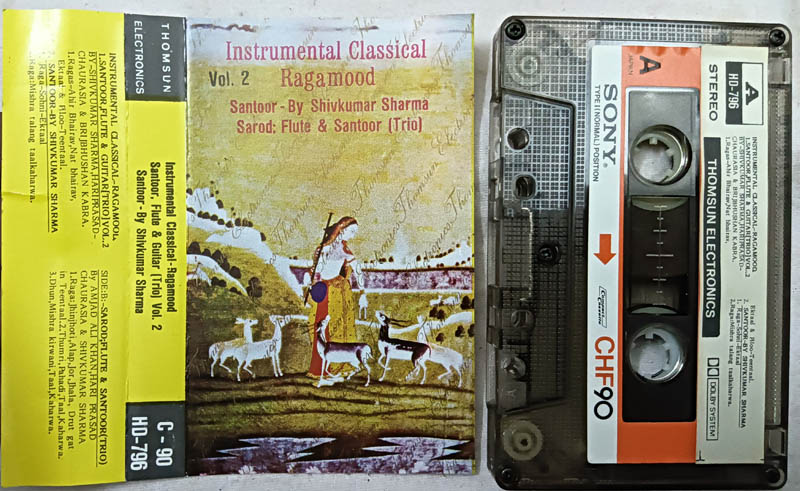 Instumental Classical Ragamood Santoor-Flute & Guitar Trio Vol 2 Santoor By Shivkumar Sharma Audio Cassette