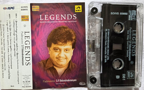 Legends Maestro Melodies in a Milestone Collections Tamil Movie Songs by S. P.Balasubrahmanyam