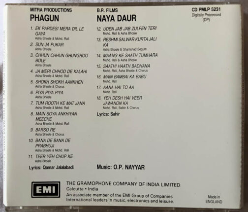 Naya Daur - Phagun Audio cd By O.P