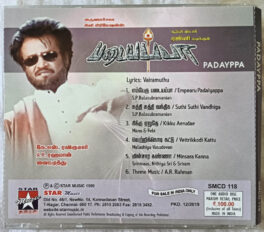 Padayappa Audio CD By A.R.Rahman