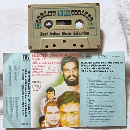 Selected Tamil Film Hits Sung by S.P.Balasubramanyam A.M. Rajah . Jesudoss Sirgazhi Govindarajan Audio Cassette