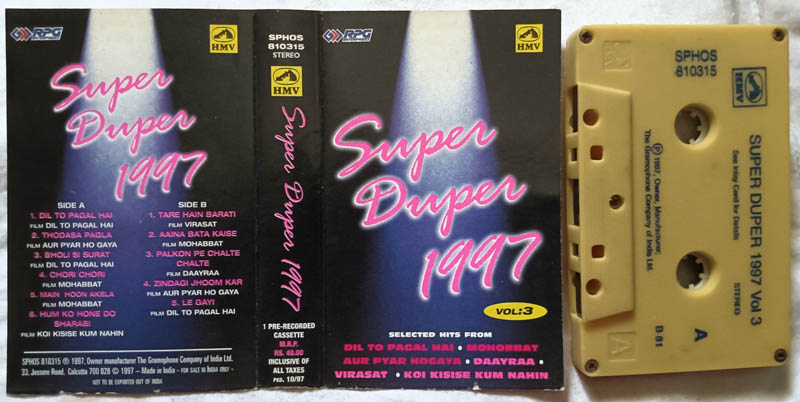 Super Duper 1997 vol 3 Audio Cassette