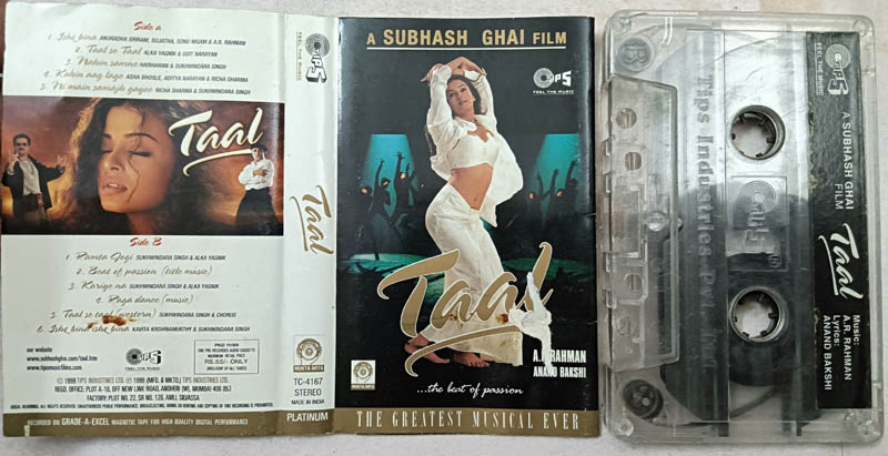 Taal Hindi Movie Audio Cassette By A. R. Rahman