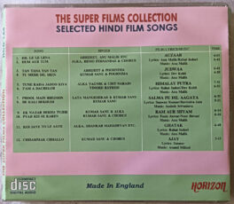 The Super Films Collection Selected Hindi Film Songs Audio cd