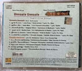 Unnaale Unnaale-Thaamirabharani Audio CD