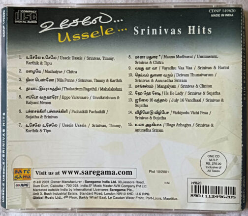 Ussele Ussele Tamil Pop Songs By Srinivas Hits