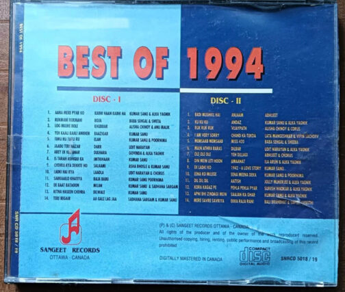 Best of 1994 Hindi Audio cd