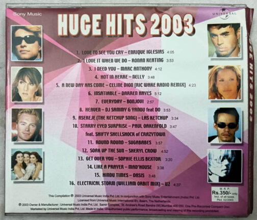 Huge Hits 2003 Audio CD
