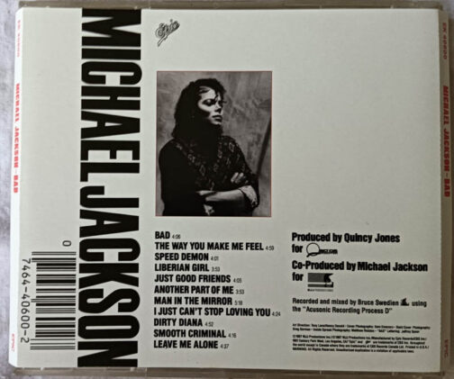 Micheal Jackson Bad Audio CD