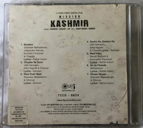 Mission Kashmir Hindi Audio Cd by Shankar – ehsaan Loy