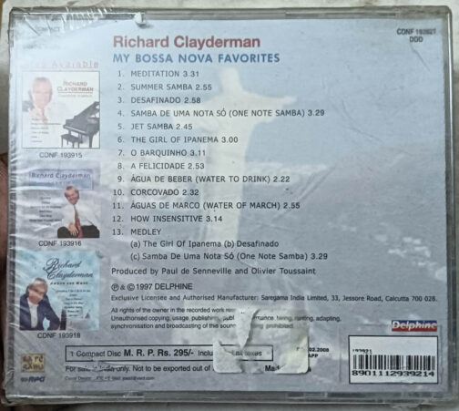Richard Clayderman My Bossa nova favorites Audio Cd