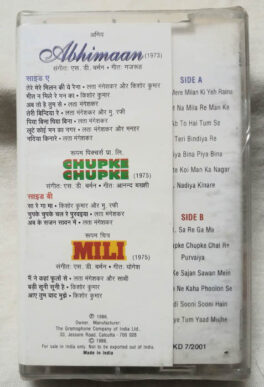 Abhimaan – Chupke Chupke-Mili Hindi Audio Cassette By S. D. Burman (Sealed)