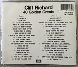 Cliff Richard 40 Golden Greats Audio cd