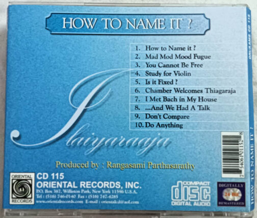 How to Name it Audio cd By Ilaiyaraaja