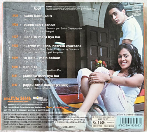 Jaane Tu Ya Jaane Na Hindi Movie Audio CD By A. R. Rahman