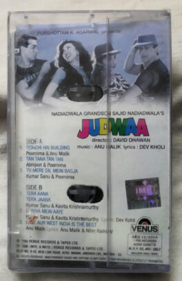 Judwaa Hindi Film Songs Audio Cassette By Anu Malik (Sealed)