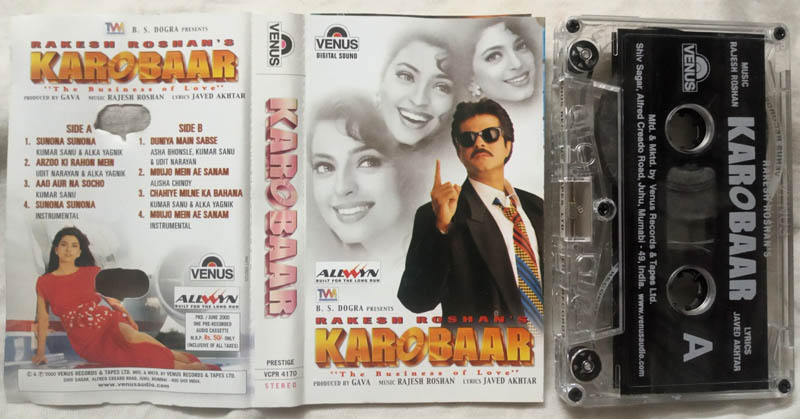 Karobaar Hindi Film Songs Audio Cassette By Rajesh Roshan