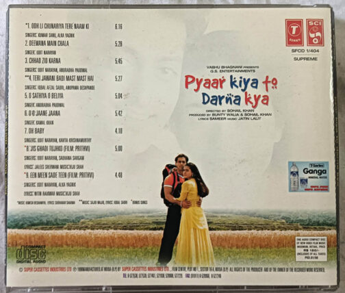 Pyaar Kiya to Darna Kya Hindi Film Audio CD By Jatin Lalit
