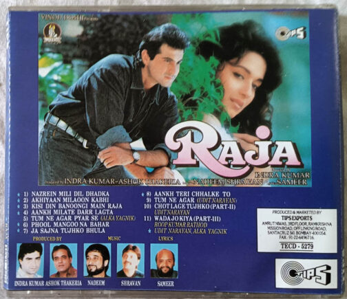 Raja Hindi Audio CD By Nadeem Shravan