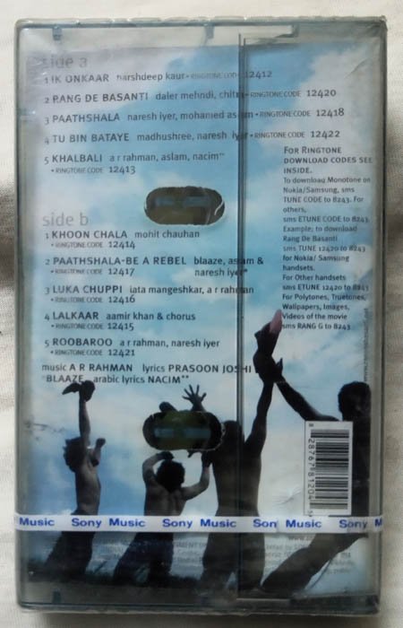 Rang De Basanti Film Songs Audio Cassette By A.R. Rahman(Sealed)