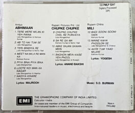 Abhiman – Chupke Chupke Hindi Audio Cd