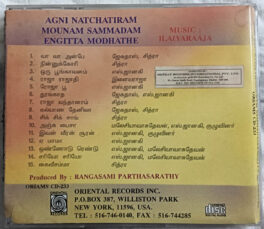 Agni Natchatiram – Mounam Sammatham – Enkitta Modhathe Tamil Audio cd by Ilaiyaraaja USA Edition