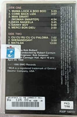 Belafonte At Carnegie Hall Vol 2 Audio Cassette (Sealed)