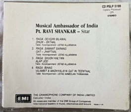 Musical Ambassador of India Pt Ravi Shankar Sitar Instrumental Audio cd