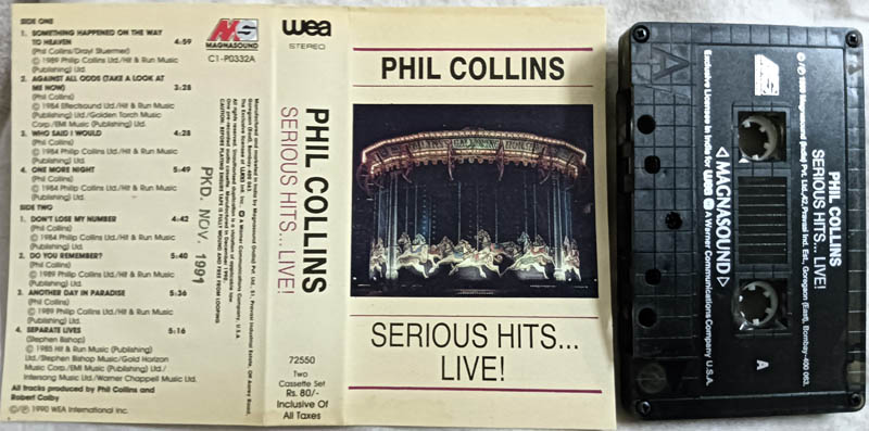 Phil Collins Serious Hits Live Audio Cassette