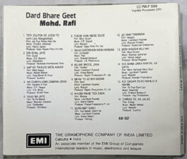 Dard Bhare Geet Mohd.Rafi Hindi Film Song Audio cd