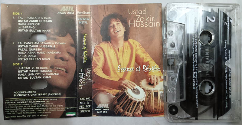 Essence of Rhythm Audio Cassette By Ustad Zakir Hussain