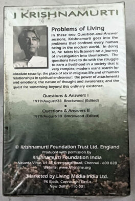 J Krishnamurti Problem of Living Audio Cassette