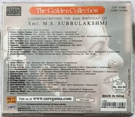 The Golden Collection Commemorating The 80th Birthday of SMT M.S. Subbulakshmi Audio cd