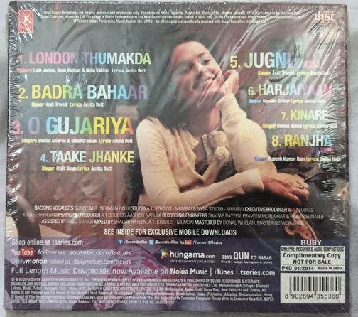 Queen Hindi Audio CD By Amit Trivedi