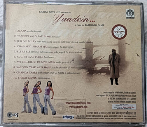 Yaadein Hindi Audio CD By Anu Malik