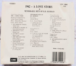 1942 a love story & Memorable hits of r.d.burman Hindi Audio cd