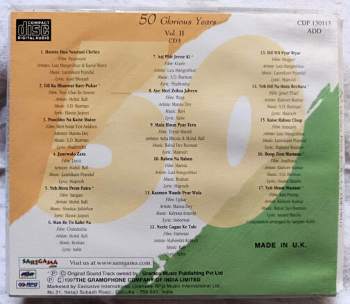 50 Glorious Years Set II Vol 3 Hindi Audio Cd