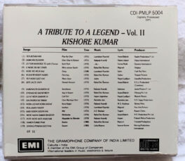 A Tribute to a legend Vol 2 Kishore Hindi Film Song Audio cd