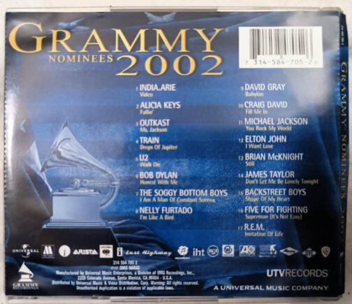 Grammy Nominees 2002 Audio cd