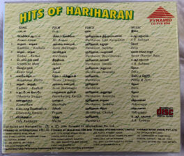 Hits of Hariharan Tamil Audio cd