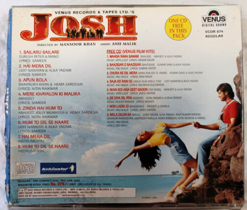 Josh Hindi Audio cd By Anu Malik ,