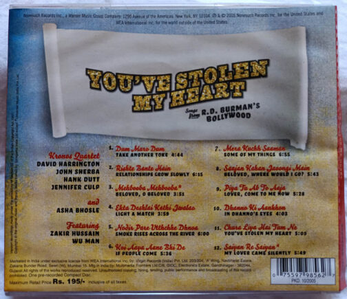 Kronos Quartet and Asha Bhosle you ve Stolen my Heart Audio cd