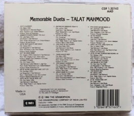 Memorabe Duets Talat Mahmood Hindi Audio cd