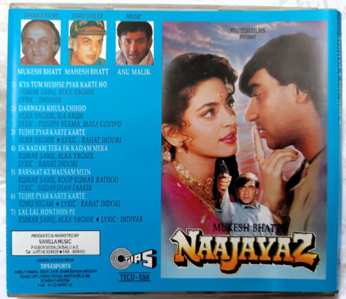 Naajayas Hindi Audio cd By Anu Malik