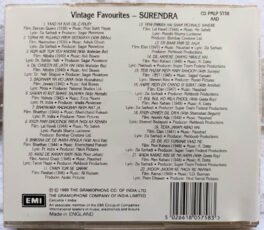 Vintage Favourites Surendra Hindi Audio cd