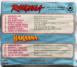 Rangeela – Yaarana Hindi Audio cd