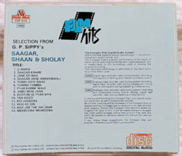 Saagar – Shaan & Sholay Hindi Audio CD