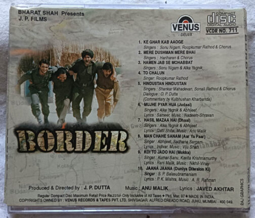 Border Hindi Film Audio Cd By Anu MaliK