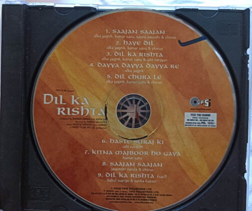 Dil Ka Rishta Hindi Audio CD Nadeem Shravan