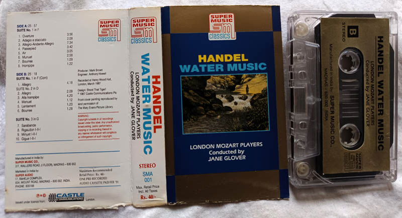 Handel Water Music London Mozart Players Audio Cassette